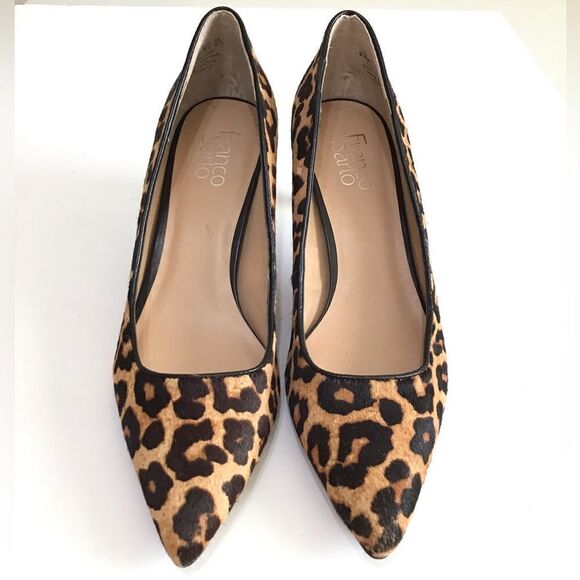 Franco Sarto Brown Calf Hair Duran2 Pointed Toe Heels Size 9 1/2 - Picture 2 of 13